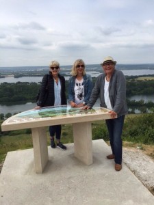 Lisa, Linette and Mum atop the hill